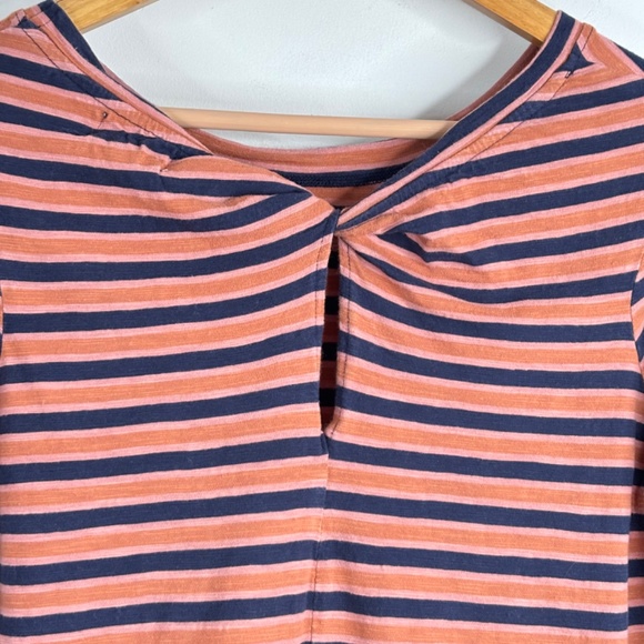 Pact Long Sleeve Shirt S Easy Slub Twist Back Harvest Stripe Organic Sustainable - Picture 5 of 11